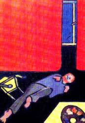 The Red Curtain or Hommage to Vincent;
Man suffering a grand mal seizure.
Anonymus, approx. 1965